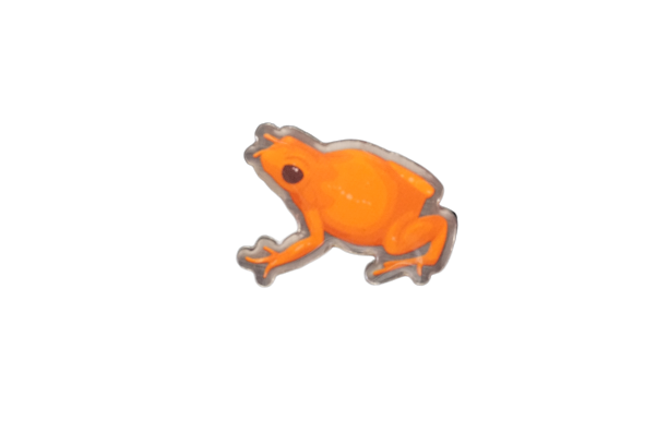 Orange Frog Lapel Pin